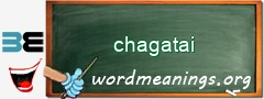 WordMeaning blackboard for chagatai